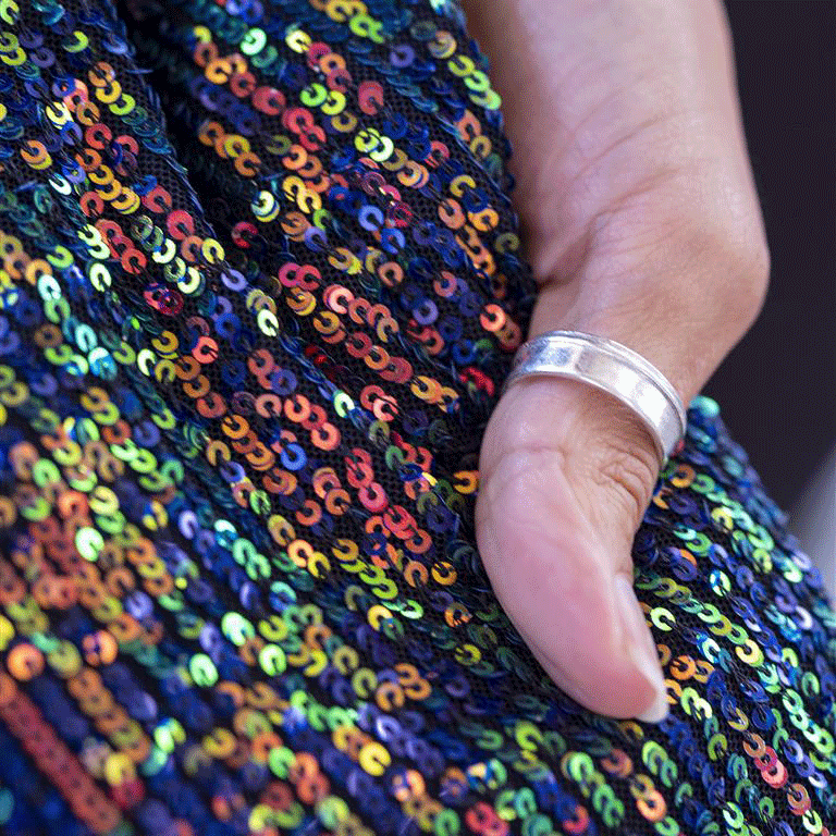 Pailletten - Groen en koper bling