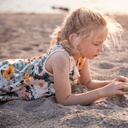 French terry - Playtime flower painting