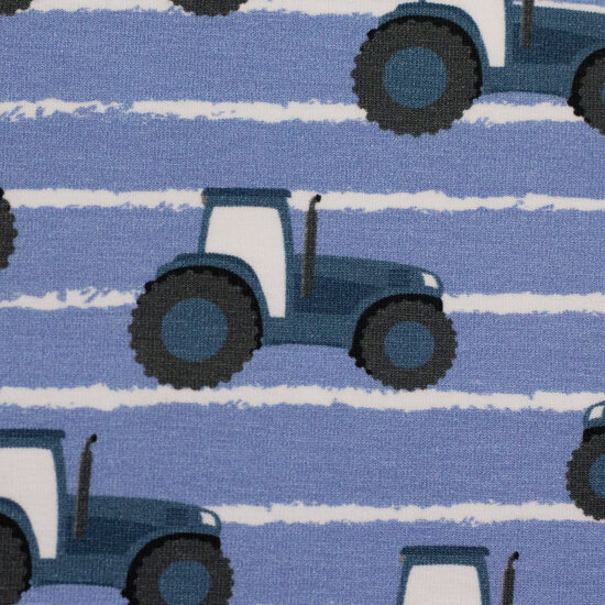 Jersey - Blauwe tractor op lijn