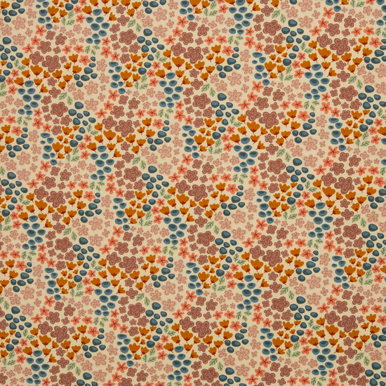 Jersey - Bloemenwave gold rose