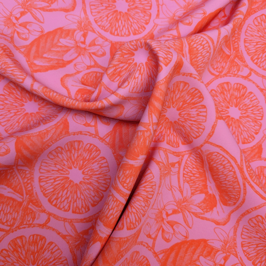 Damesstof - Pink citrus punch