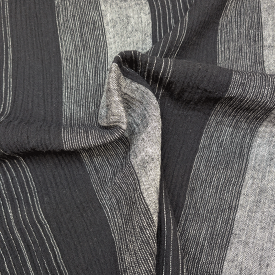 Linnen - Charcoal stripes