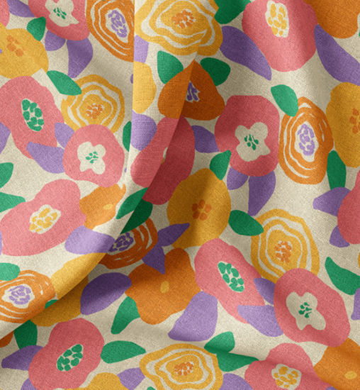 Canvas - Retro pop floral 