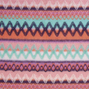 Jersey - Fantasie geborduurde lijn munt zalm