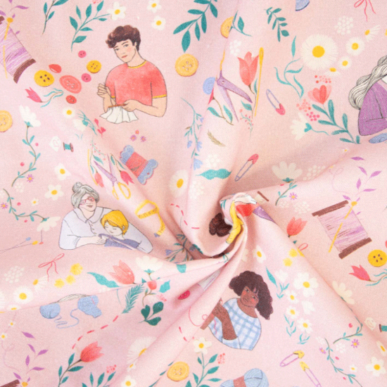 Canvas - Happy sewers roze