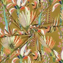 Viscose - Jungle fantasie olijfgeel