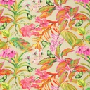 Linnen viscose - Vlinders op bloemen beige