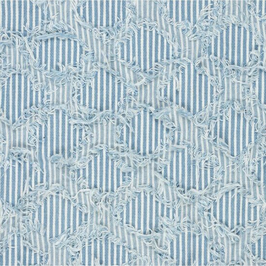 Denim - Strepen,ruffles en ruiten blauw