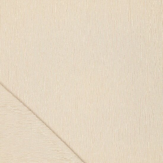 Damesstof - Crinckle beige streep