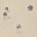 Damesstof - Beige streep met pailletbloem