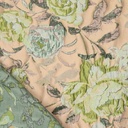Jacquard - Blush met groen bloem party
