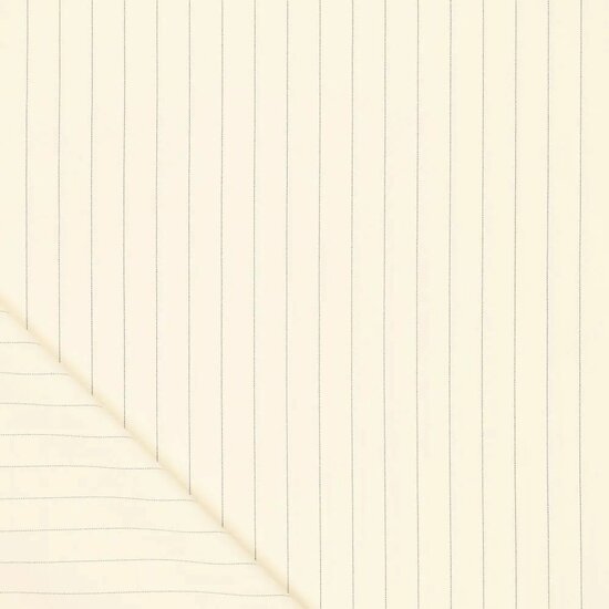 Broekstof - Ecru krijtstreep 20