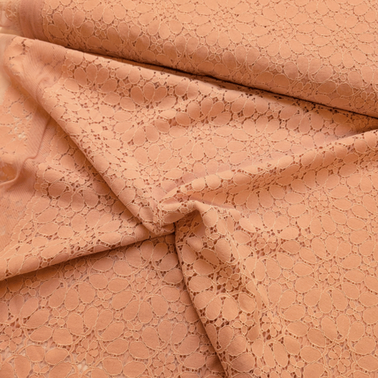 Kant - Lichtroze bloemen 198 fi