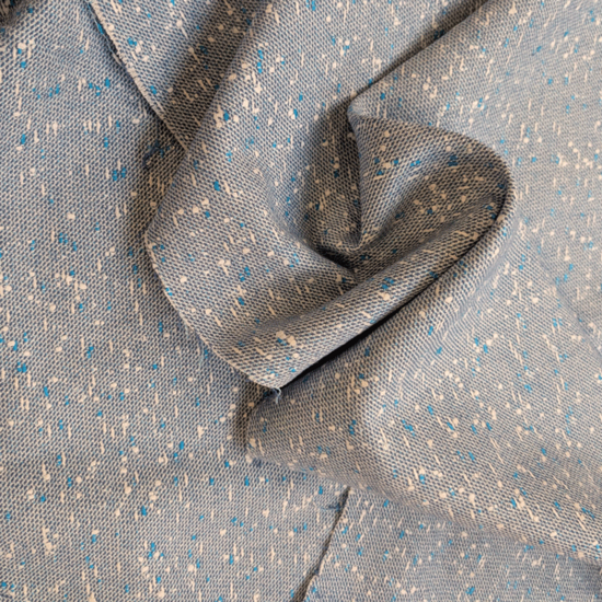 Damesstof - Blauw met spikkel fi