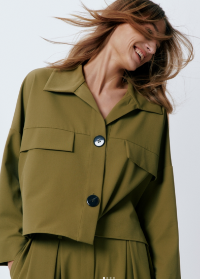 Crepe - Olijfgroen keper fi