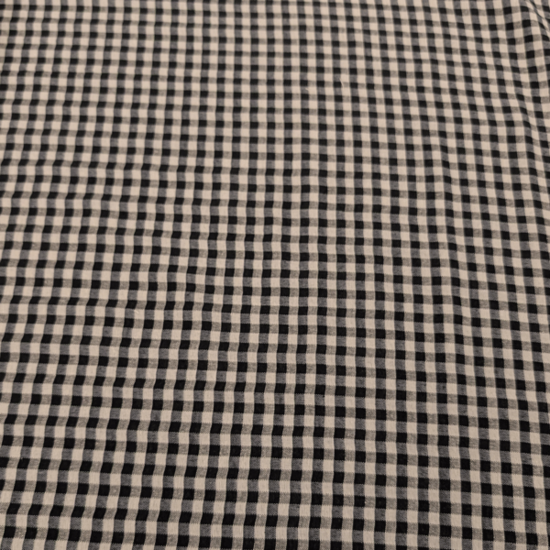 Double gauze - Zwarte vichy fi