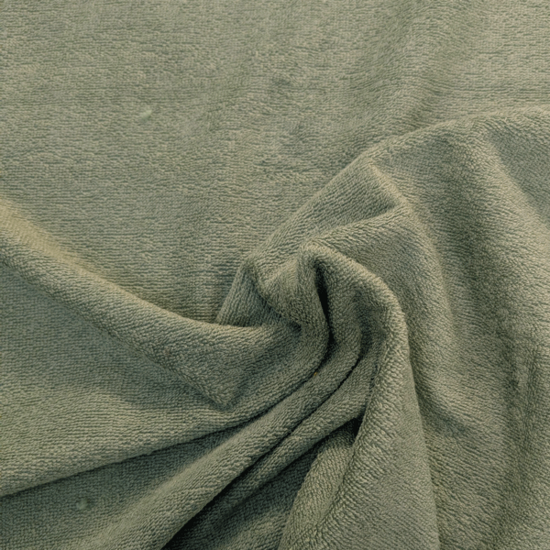 Bamboobadstof velvet - Licht salie groen 