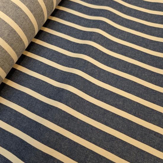 Jeans stretch - Stripes uneven darkblue