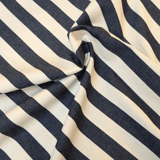 Jeans stretch - Stripes darkblue 25mm