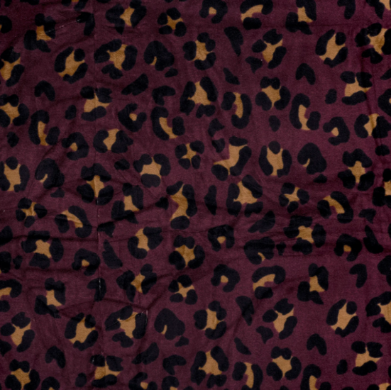 Nicky velours - Luipaard aubergine