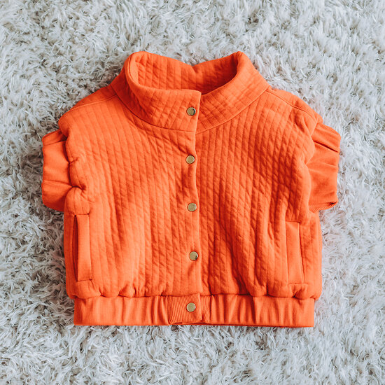 Matelasse jersey - Playtime flame red