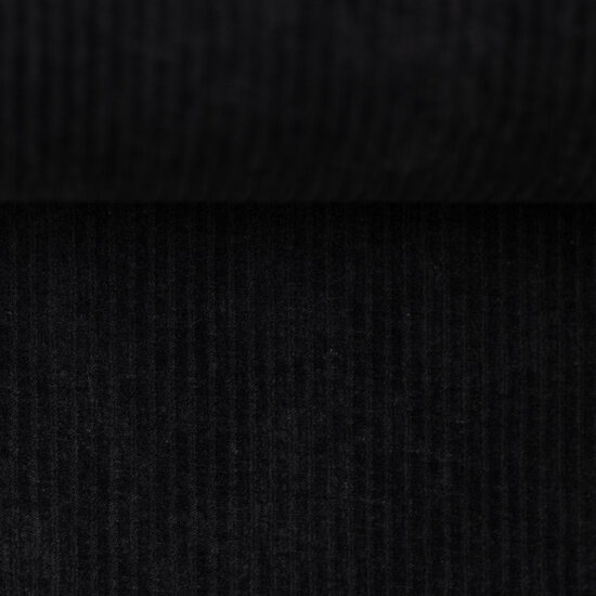 Tricot fluweel fijn - Zwart 299