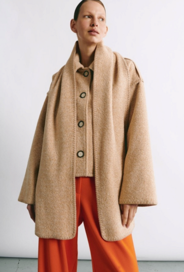 Coupon 350 - Mantelstof  Beige soft 169 fi