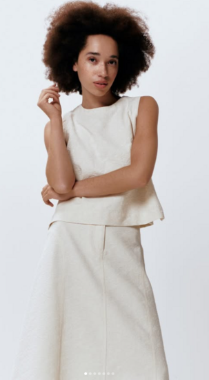 Katoen jacquard - Ecru 237 fi