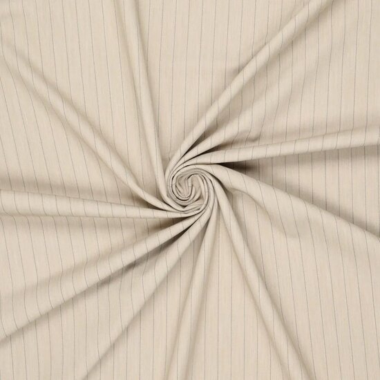 Broekstof - Beige krijtstreep 31