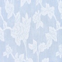 Voile katoen - Bladeren op blauwwitte streep