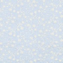 Broderie - Blauw gestreept met bloemslinger