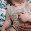 Katoen - Vichy roze en groen 7