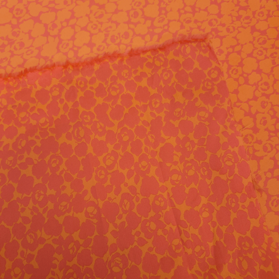 Jacquard - Mikado floral zalm roze