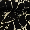 Viscosejersey -  Black leaves white