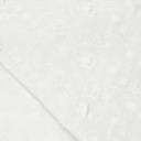 Katoen - Wit borduurbloem met 3d bloemen