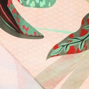 Viscose - Bladeren op roze water 