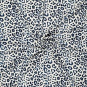 Linnen viscose - Leopard blauwe tint