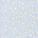 Broderie - Blauw gestreept met bloemslinger