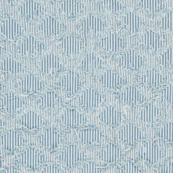 Denim - Strepen,ruffles en ruiten blauw