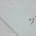 Damesstof - Crinckle streep blauw paillet