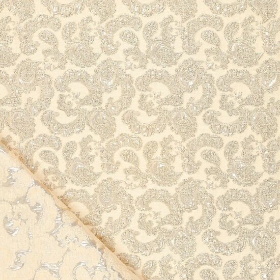 Jacquard - Goudbeige stijlmotief