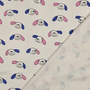 French terry - Long ear dog roze blauw