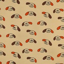 French terry - Long ear dog bruin oranje