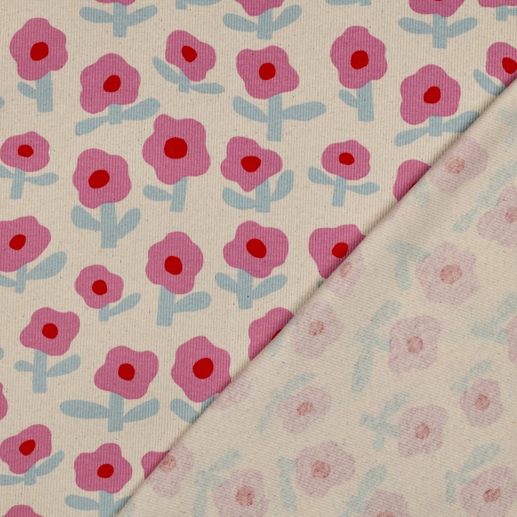 Tricot marcel - Simple flower pink