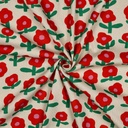 Tricot marcel - Simple flower red