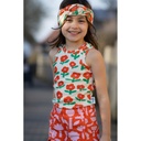 Tricot marcel - Simple flower red