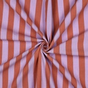 Katoen - lijnen lila oranje 22mm