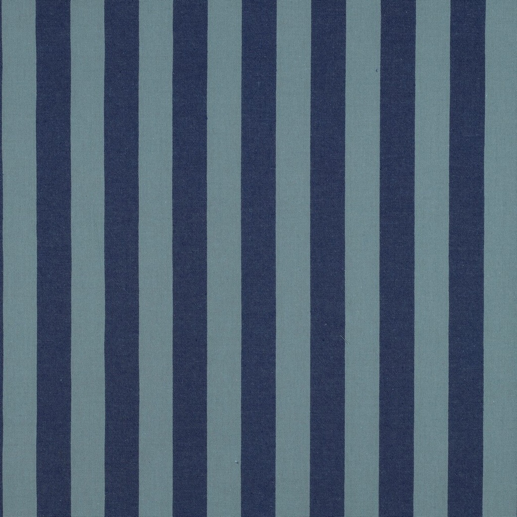 Katoen - lijnen blauw grijsgroen 22mm