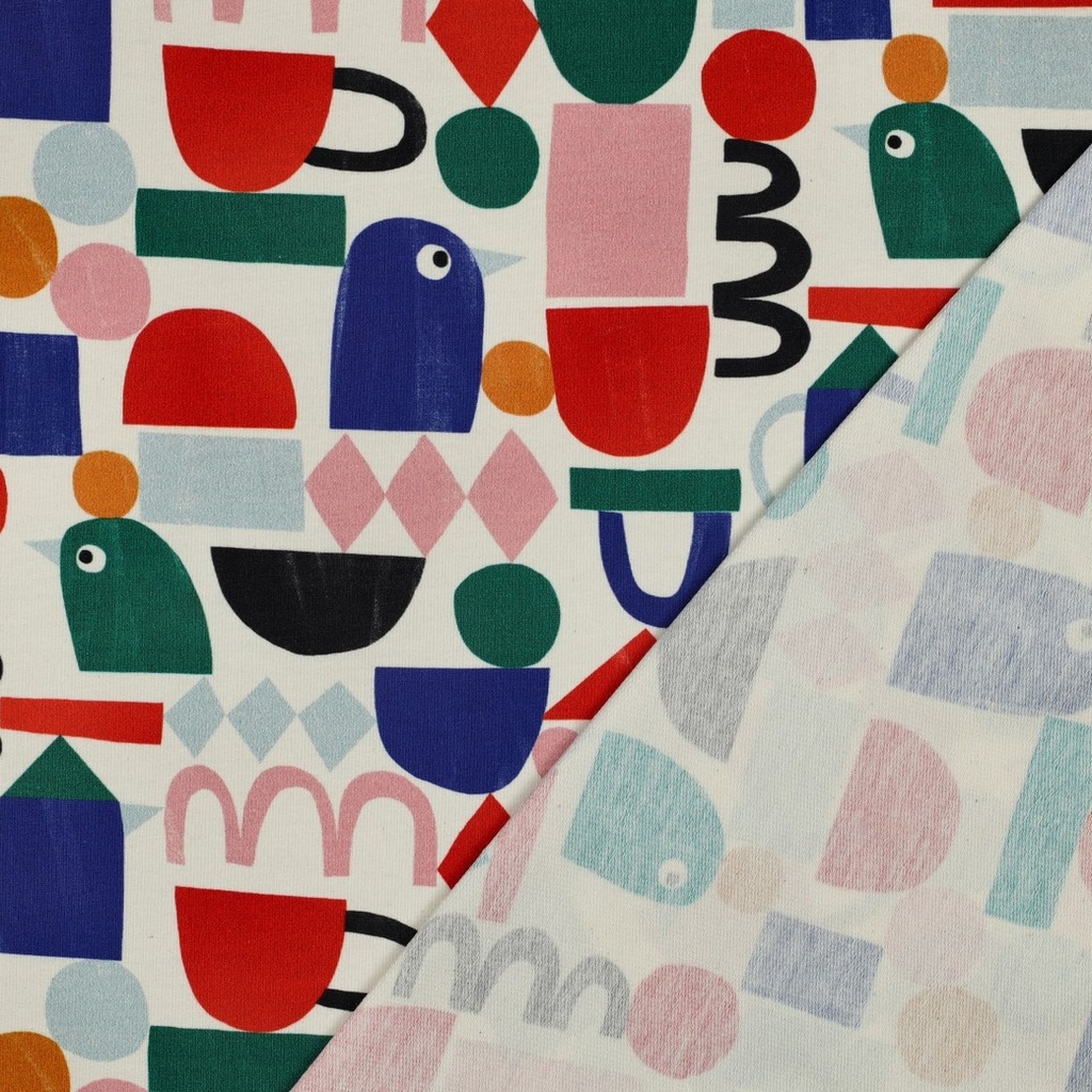 French terry -  Tetris vogels 