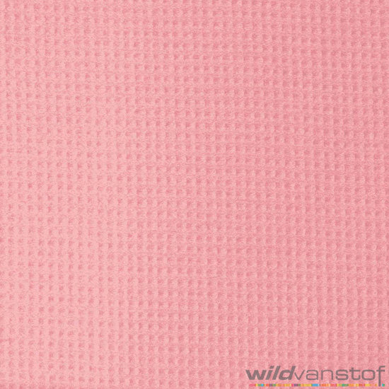 Wafelbadstof - roze 13 uitlopend